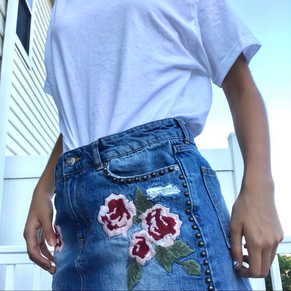 Free People Denim Skirt